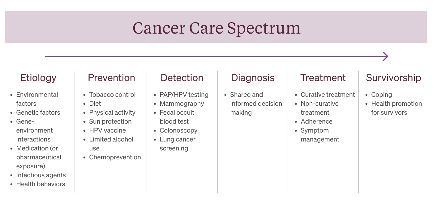 cancer care spectrum for cancer survivorship post